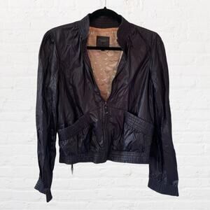 Sanctuary faux leather bubbly bomber jacket
